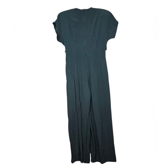 Scarlett Hunter Green Jumpsuit Overlay Front Wide Leg Evening 11-12 - Picture 4 of 10